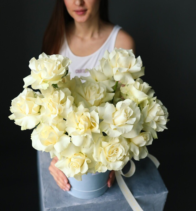 15 французских роз в коробке, 15 французских роз в коробке