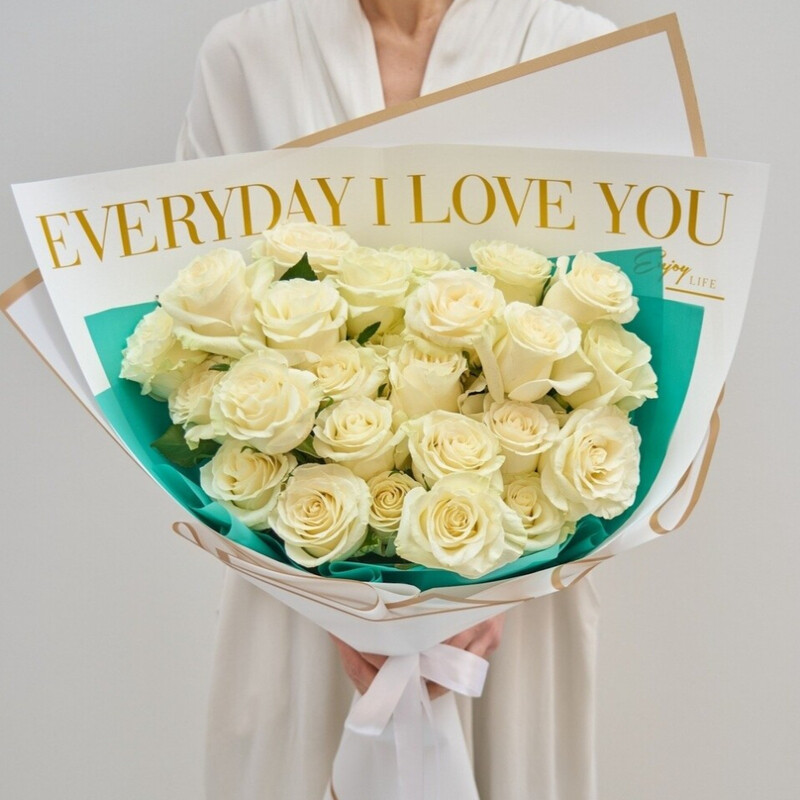 25 белых роз, 25 белых роз