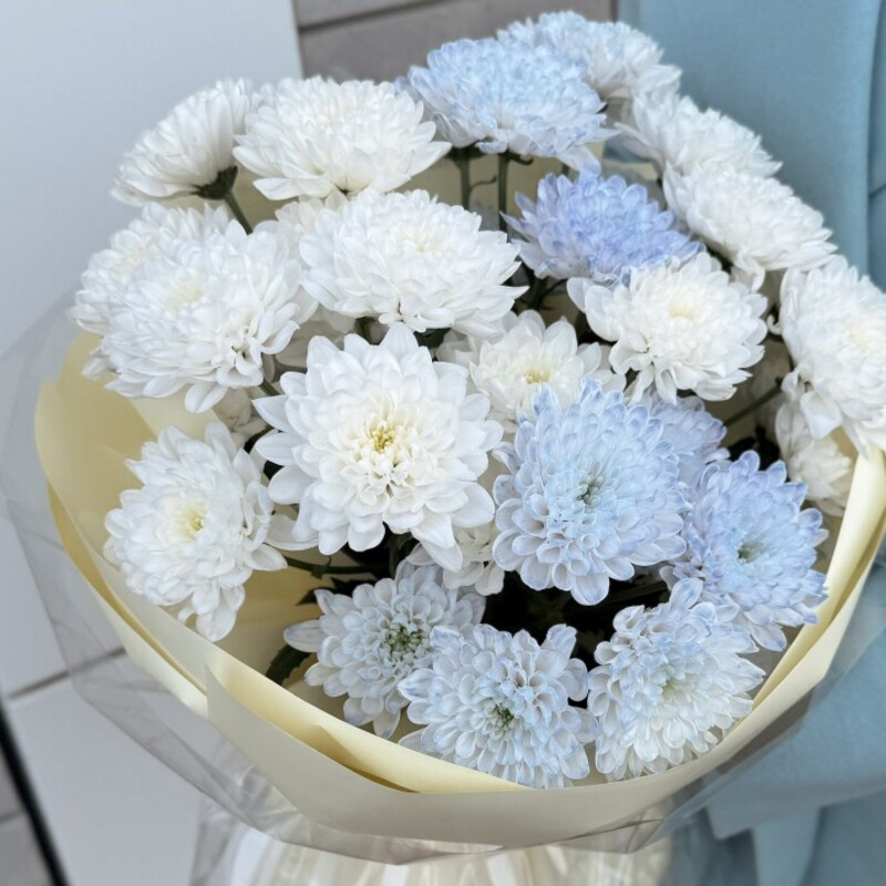 Букет из 5 хризантем , стандартный