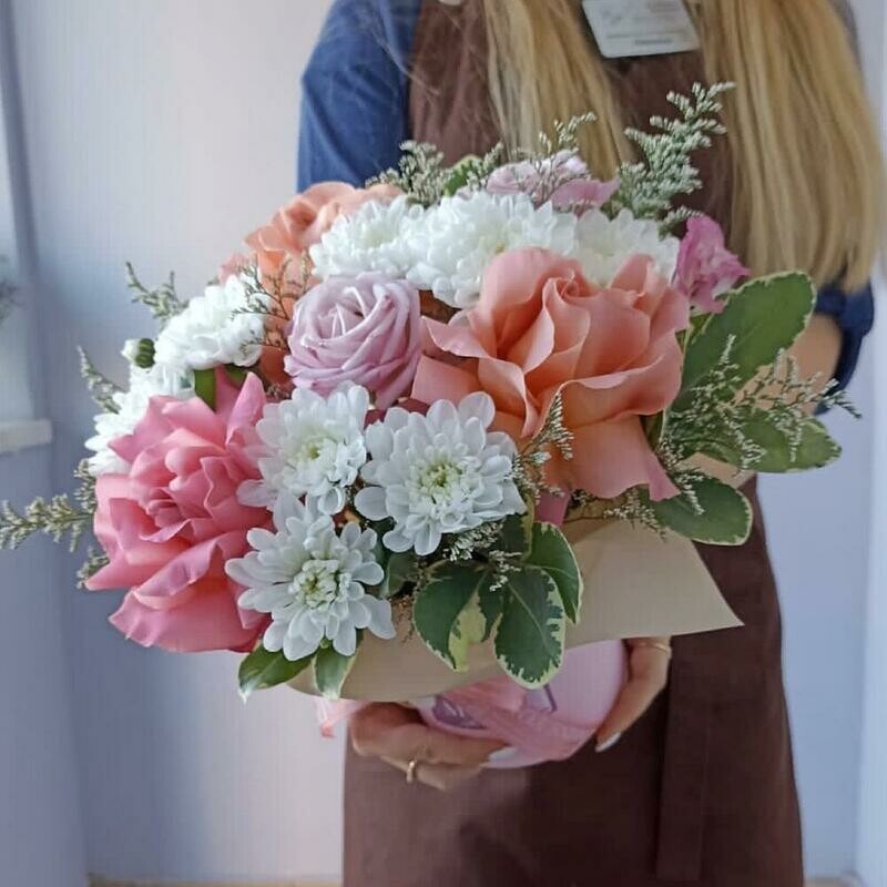 Французские розы в коробке, стандартный