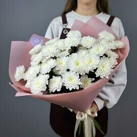 Воздушные хризантемы в нежном оформлении