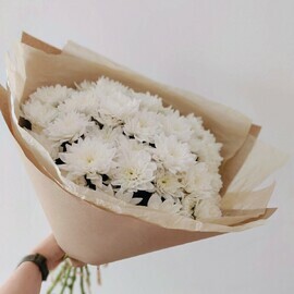Mono buket belih hrizantem "Val_s"