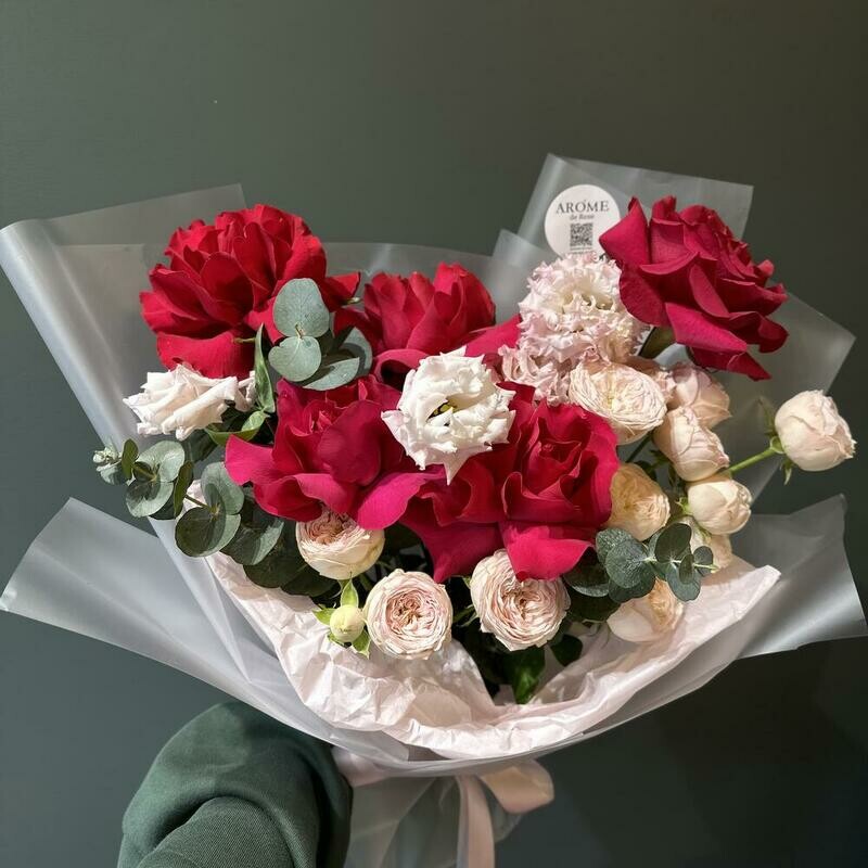 Букет с французской розой, премиум