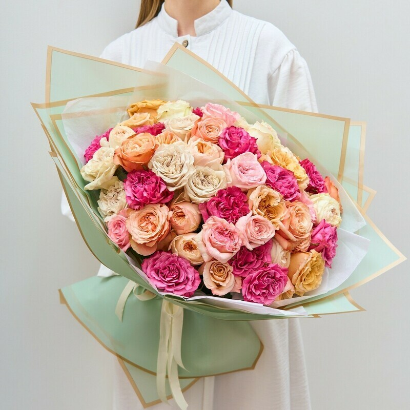 51 Французская Роза Микс, 51 роза