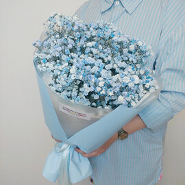 Голубая гипсофила - 9 шт в букете