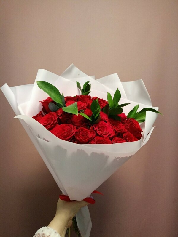 23 розы Кения 40см, стандартный