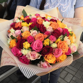 Bouquet of 75 Kenyan Roses