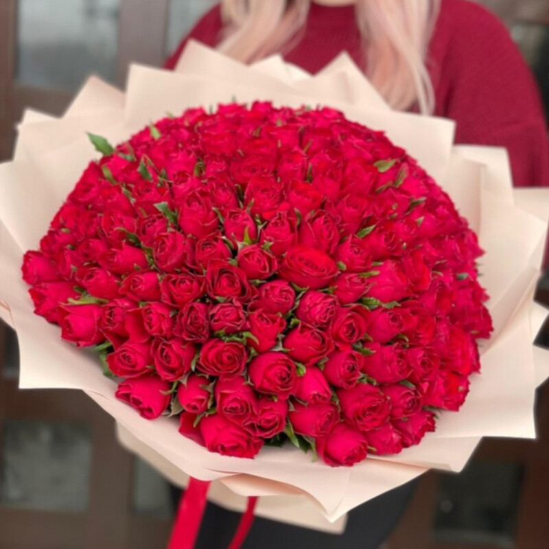 Букет из 101 розы , стандартный