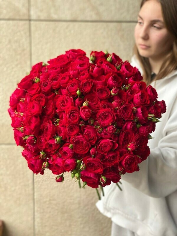 моно букет из 25 роз, стандартный
