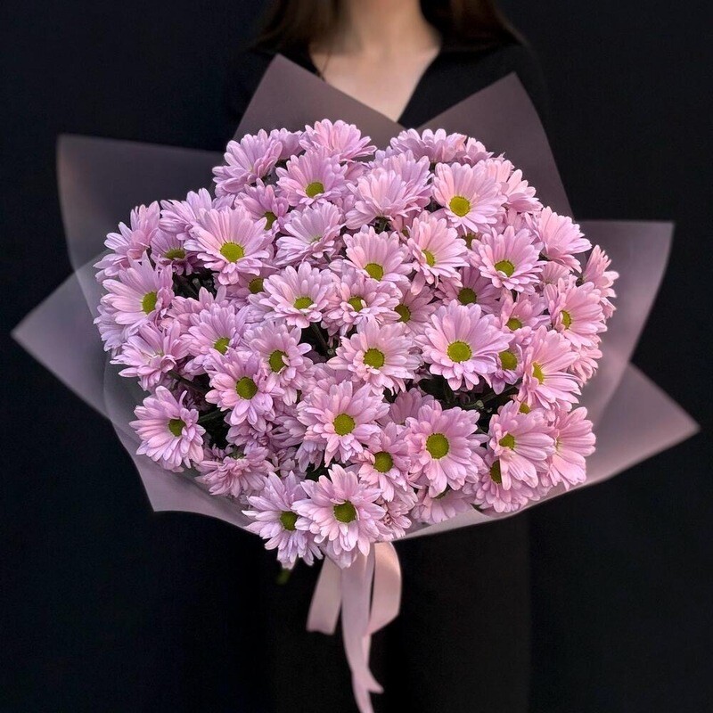 Букет розовые ромашки , премиум