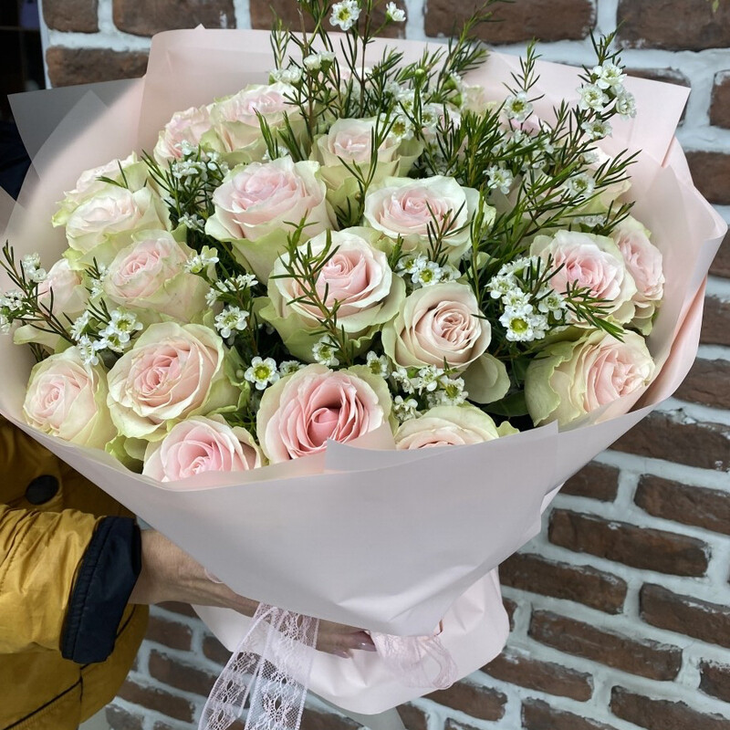 25 rozovih roz, premium