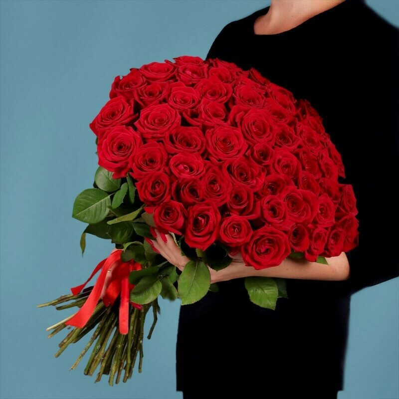 Букет 51 красная роза Голландия, букет 51 красная роза голландия