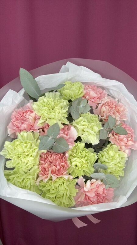 Дуо букет из гвоздик, стандартный