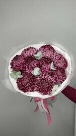 Хризантема бигуди фиолетовая - 7 штук