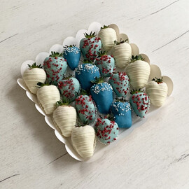 Nabor klubniki v shokolade 20sht «sine-belo-goluboj»