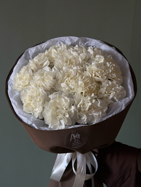 15 белых диантусов 