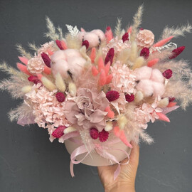 Большая коробка с сухоцветами 