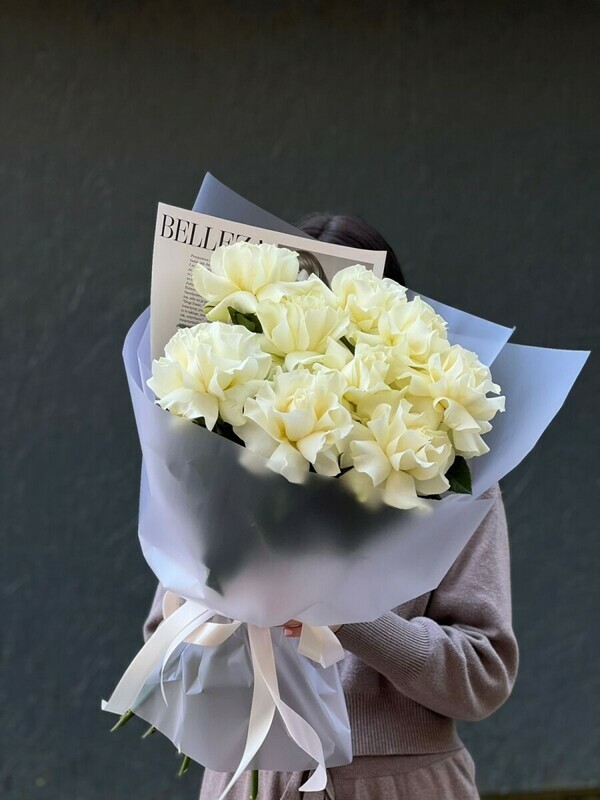 Монобукетик из 9и французских роз, монобукетик из 9и французских роз