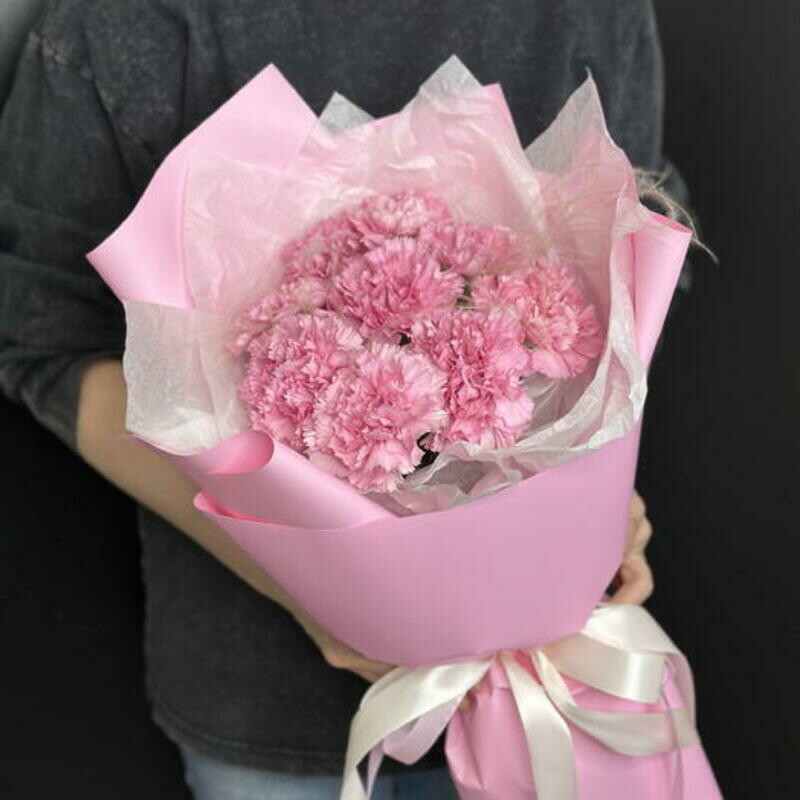 Монобукет из стойких диантусов , стандартный