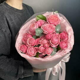 Букет пионовидных роз «Сильва Пинк»