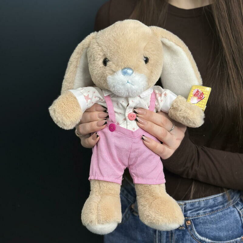 Зайчик в розовом комбинезоне, уменьшенный