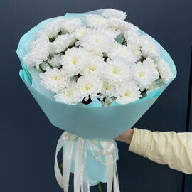 Моно букет из стойких хризантем