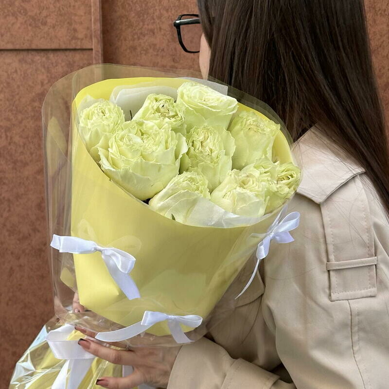 Монобукет из роз «Lemonade» , стандартный