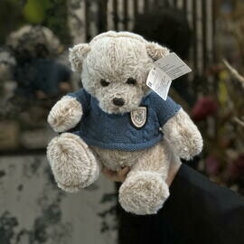 Мягкая игрушка Toy Toy Медвежонок в голубом свитере, 21 см