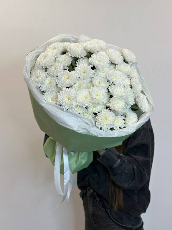 Букет пышных кустовых хризантем, букет пышных кустовых хризантем