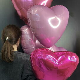 Сет фольгированных шаров "Сердца"