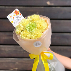 Bouquet-compliment "Chamomile" from dianthuses