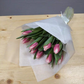 Букет розовых тюльпанов