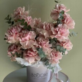 Моно композиция с необыкновенными розовыми французскими розами