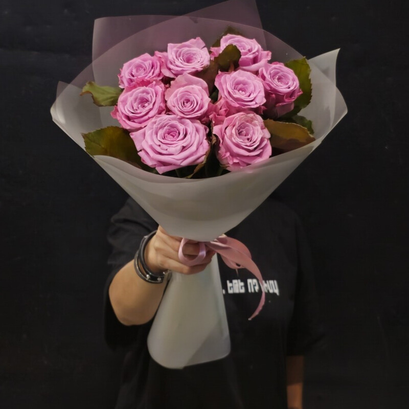 Букет из 9 роз Мэритим 50см, букет из 9 роз мэритим 50см