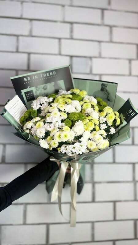 Букет из кустовых хризантем , букет ромашка