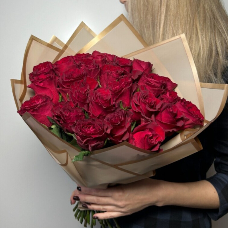 Букет из 25 роз , букет из 25 роз
