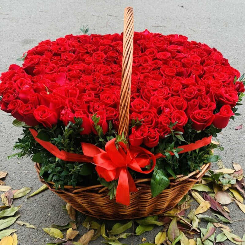 Корзина 201 роза, премиум