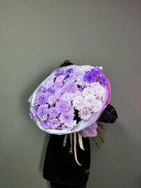 Букет гигант с фиолетовой хризантемой