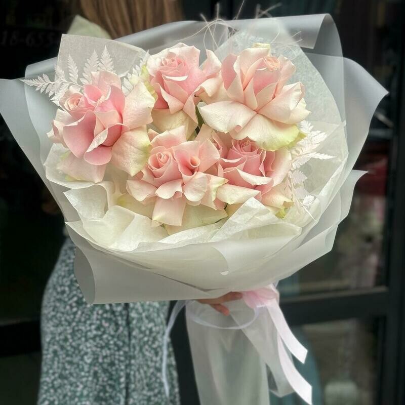 Букет французских роз, 5 роз