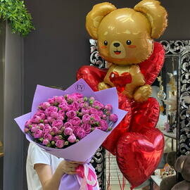 Набор шары с букетом Мисти бабблс