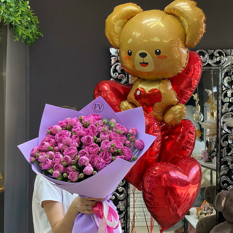 Nabor shari s buketom Misti babbls, premium