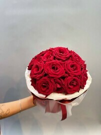 21 красная роза 30см