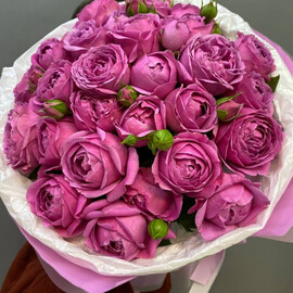 Buket iz 11 pionovidnih kustovih roz