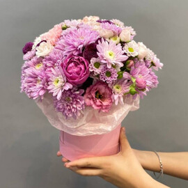 Коробочка со сборными цветами