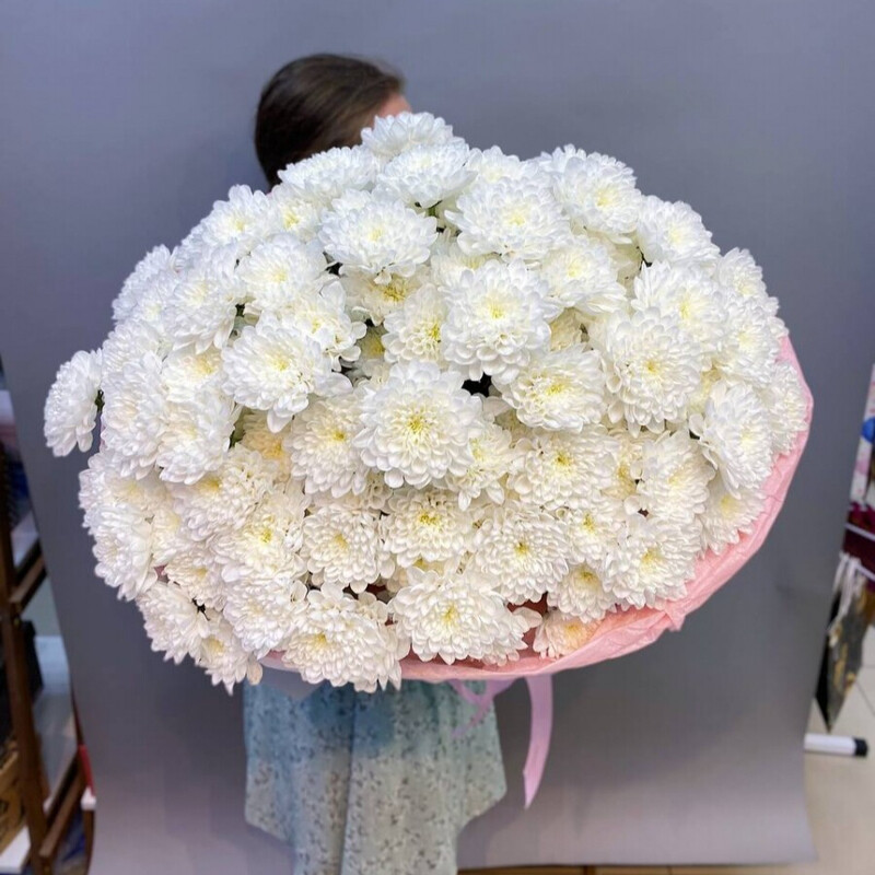 Mono buket iz 19 kustovih hrizantem, standart