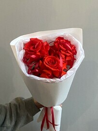 Букет красная французская роза