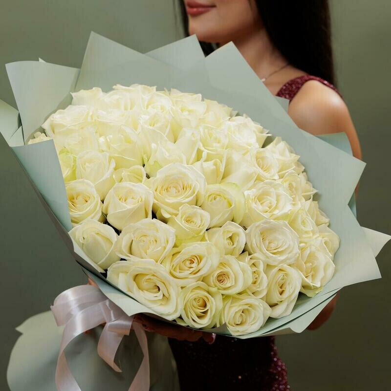 51 белая роза, стандартный