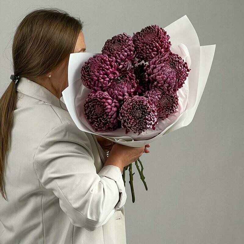 Букет из хризантем бигуди , стандартный