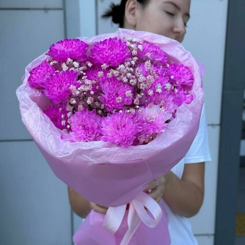 Букет ярких хризантем , стандартный