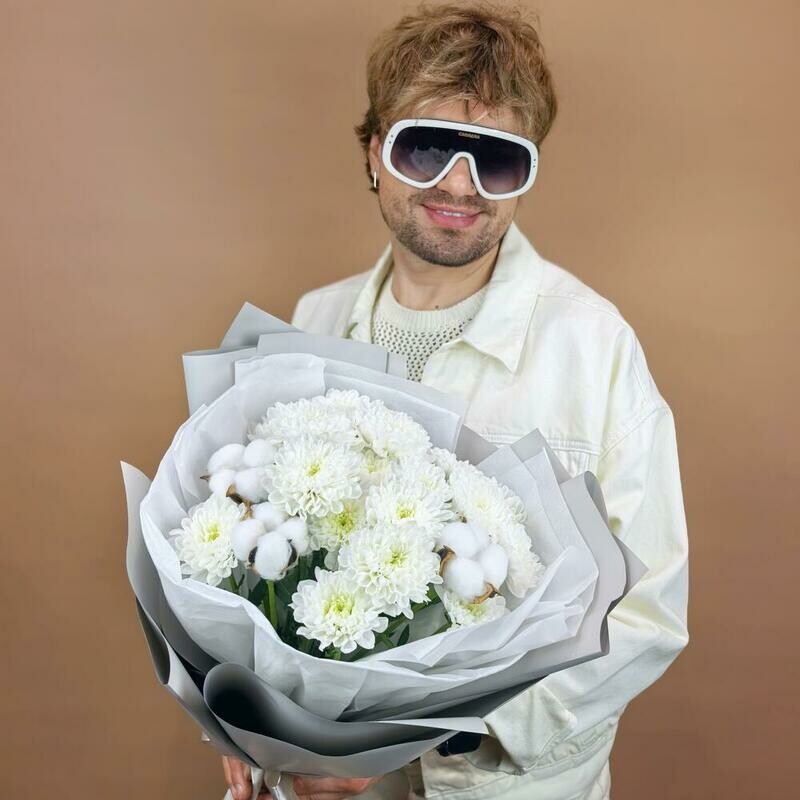 Belaya Hrizantema s Hlopkom, 3 sht, standart